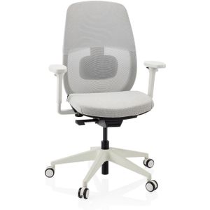 Ergonomische bureaustoel met lendensteun, verstelbare armleuningen, draaistoel met ademende rugleuning voor kantoor