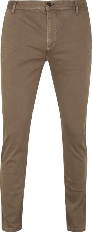 Alberto - Rob - Chino - Beige - Katoen-Elastaan - Slim-Fit