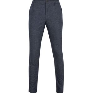 Alberto - Rob Broek Wol Navy - Heren Slim-fit