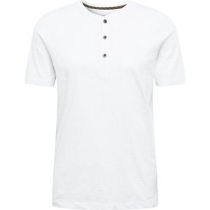camel active - Henley - Overhemd - Wit - Korte Mouwen