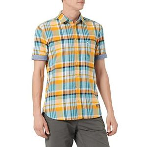 camel active Heren 409234/7s34 Overhemd, Sun Oranje, S