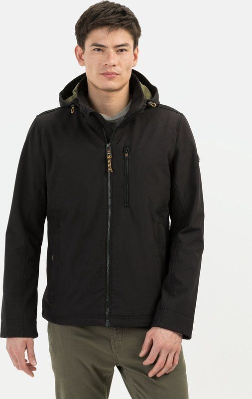 Camel Active - Tussenjas - Zwart - Polyester - Korte Sluiting