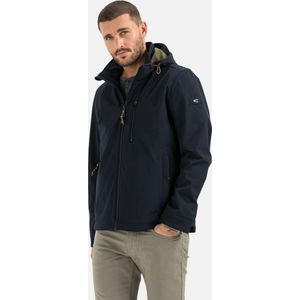Camel Active - Softshelljas - Blauw - Afneembare Capuchon - Normale Pasvorm