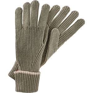 camel active Gebreide handschoenen in katoenmix - Maat womenswear-S - Khaki