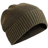 camel active Heren 406500/8M50 Beanie-muts, Olive Brown, OS
