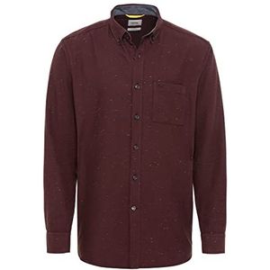 camel active Heren 409115/8S45 Hemd, Merlot, M