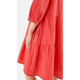 Camel Active - Mousseline Jurk - Coral - Katoen - Ademend