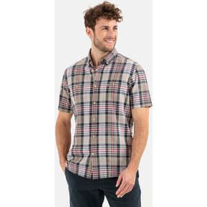 Camel Active - Vrijetijdsoverhemd - Ruitjes - Mix van Katoen en Linnen
