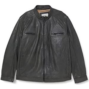 camel active leren jas voor heren, Antraciet