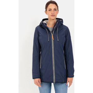 camel active - Lange winddichte damesjas - Donkerblauw