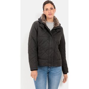 camel active Damesblouse met opstaande kraag in vintage look, zwart, 36