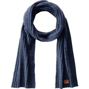 camel active Gebreide sjaal met merinowol - Maat menswear-OS - Blauw