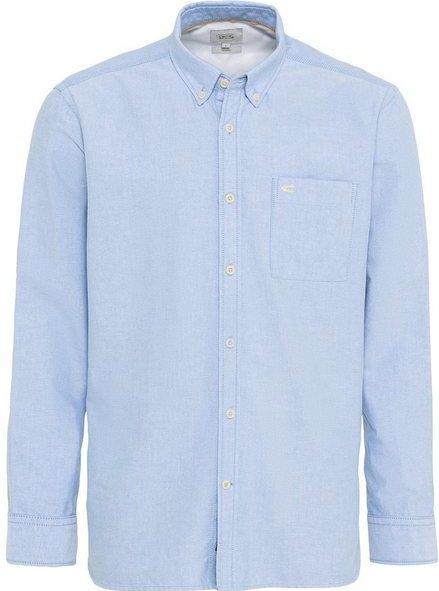 camel active Oxford overhemd van gecertificeerd organic cotton - Maat menswear-XXL - Lichtblauw