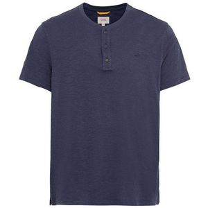 camel active Henleyshirt met korte mouwen van zuiver katoenenswear - Donkerblauw
