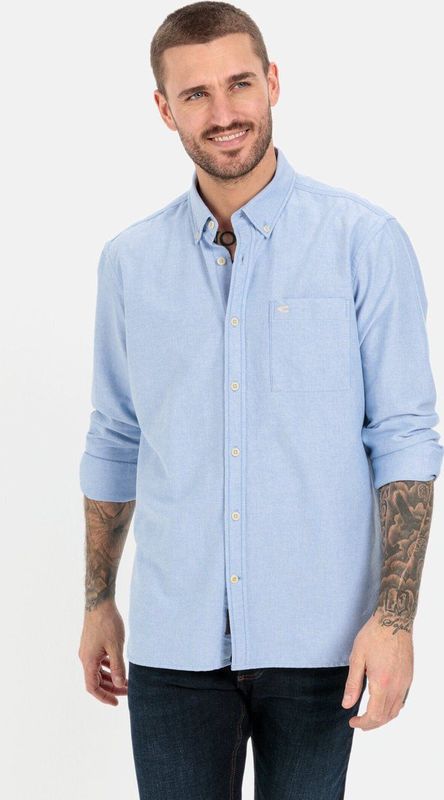 Camel Active - Overhemd - Biologisch Katoen - Oxford - Camel