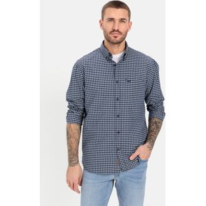 Overhemden - Night Blue - Katoen - Met Button-Downkraag