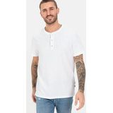 camel active Henleyshirt met korte mouwen van zuiver katoenenswear - Wit