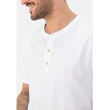 camel active Henleyshirt met korte mouwen van zuiver katoenenswear - Wit