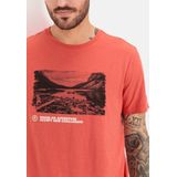 camel active T-shirt met print gemaakt van duurzame organic cottonenswear - Rood