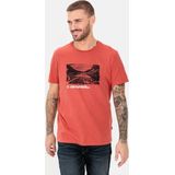 camel active T-shirt met print gemaakt van duurzame organic cottonenswear - Rood