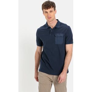Camel Active - Poloshirt - Blauw - Katoen