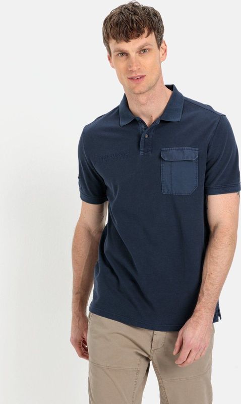 Camel Active - Poloshirt - Donkerblauw - Katoen - Wijde Fit