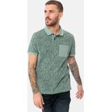 camel active Poloshirt Piqué Poloshirt mit floralem Allover-Print