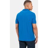 camel active - Poloshirt - Blauw - Katoen - Korte Mouwen - Regular Fit