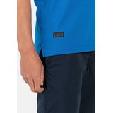 camel active - Poloshirt - Blauw - Katoen - Korte Mouwen - Regular Fit
