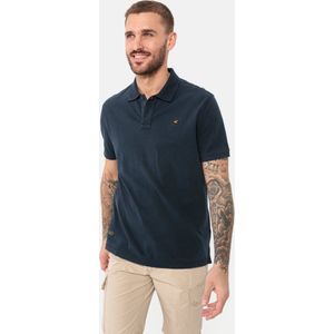 camel active - Poloshirt - Night blue - Met Logo in Reliëf op de Borst