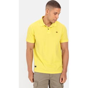 camel active - Piqué - Poloshirt - Geel - Gecertificeerd Organic Cotton