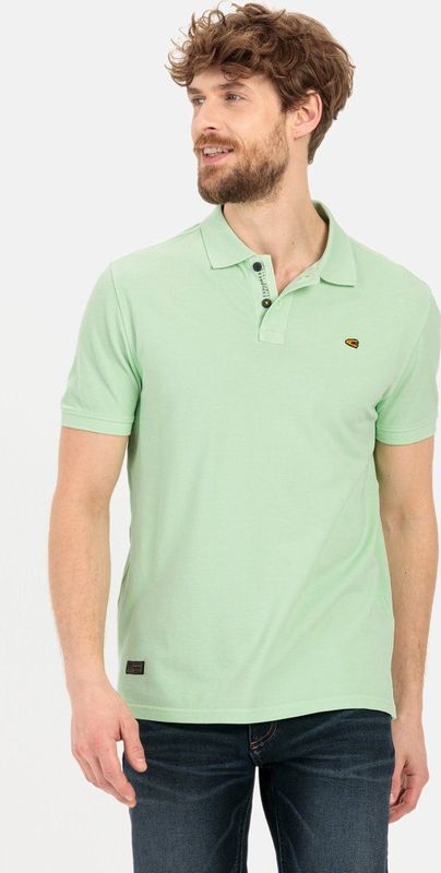 camel active Poloshirt Piqué Poloshirt aus zertifiziertem Organic Cotton