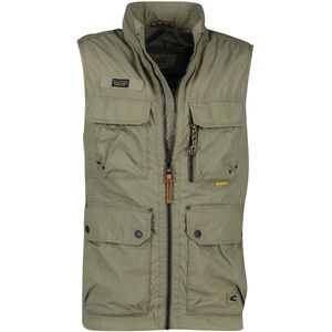 Camel Active effen bodywarmer khaki wijde fit
