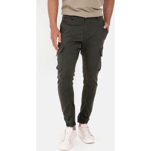 camel active Tapered Fit cargobroek voor heren, donkergroen, 34W / 32L