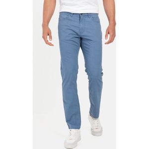 camel active - 5-pocket Jeans - Elemental Blue - Met Leren Merklabel