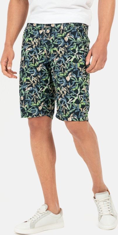 camel active Regular Fit Chino short met allover-print - Maat menswear-32IN - Veelkleurig