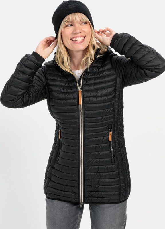 camel active - Gewatteerde Jas - Zwart - Gemaakt van Gerecycled Polyamide