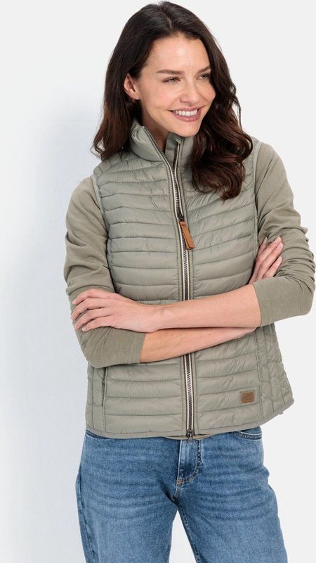 camel active - 360460-9e50 - Damesjas - Groen - Gewatteerd Vest