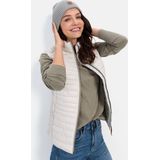 camel active - 360460-9e50 - Damesjas - Wit - Gewatteerd met Tweeweg-Ritssluiting