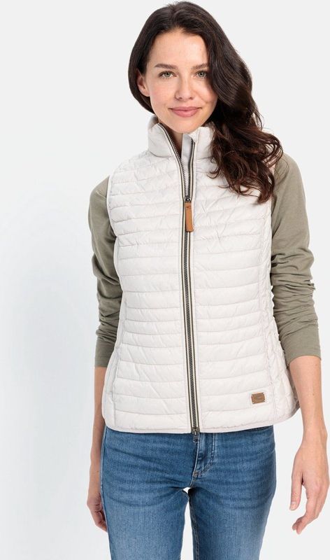camel active - 360460-9e50 - Damesjas - Wit - Gewatteerd met Tweeweg-Ritssluiting