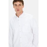 camel active - Oxford Overhemd - Wit - Gecertificeerd Organic Cotton