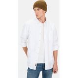 camel active - Oxford Overhemd - Wit - Gecertificeerd Organic Cotton