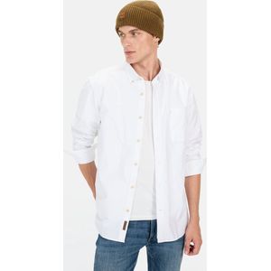 camel active - Oxford - Overhemd - Wit - Gecertificeerd Organic Cotton