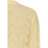 Getwijnde meisjestrui vanille