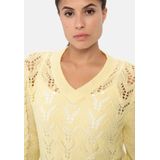 Getwijnde meisjestrui vanille