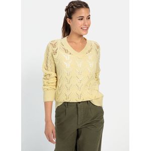 camel active - Pullover - Vanille - Katoenmix - V-hals