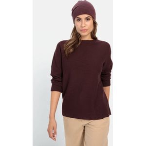 camel active Sweatshirt met ronde hals voor dames van puur katoen, lila, XS