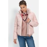 camel active Cropped pufferjack van gerecycled polyester - Maat womenswear-40 - Roze