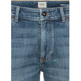 Jeans - Indigo Bleached - Five-Pocketsstijl - Riemlussen - Knoop en Ritssluiting