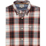 camel active - Lange Mouw Shirt - Baksteenrood - Puur Katoen - Ruitpatroon